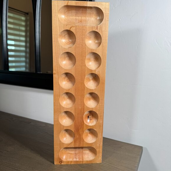 Solid Wood Mancala Game Board — Classic Strategy Game - Picture 3 of 9